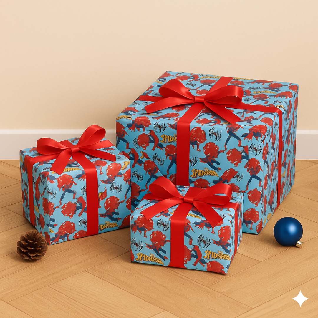 Spiderman Gift Wrapping Paper (Pack of 20 sheets) | 80 GSM | 19.5 x 27.5 inches