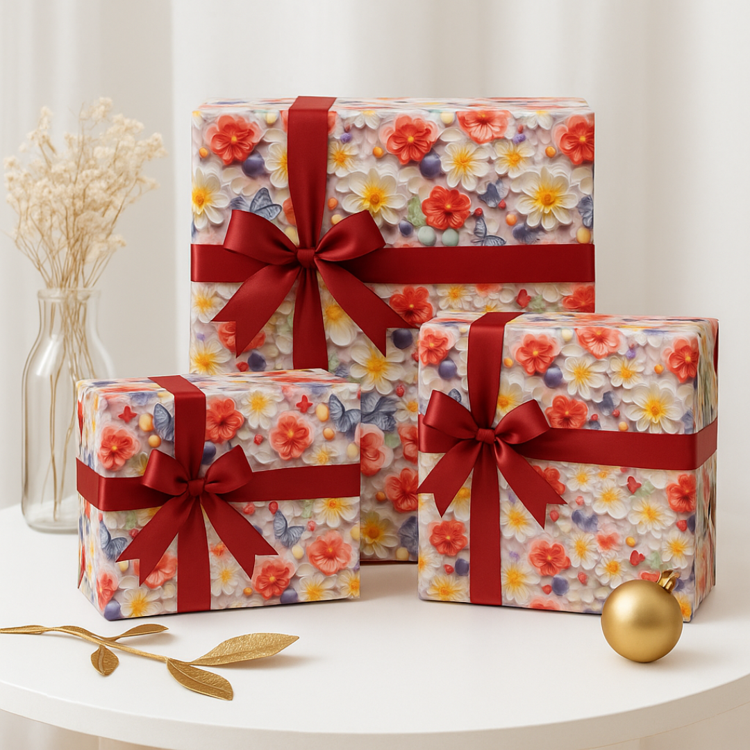 Multicolor Floral (Pack of 20 sheets) | 80 GSM | 19.5 x 27.5 inches