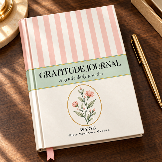 Floral Gratitude Journal | A5 Hardcover | 80 GSM | Morning & Night Manifestation Diary