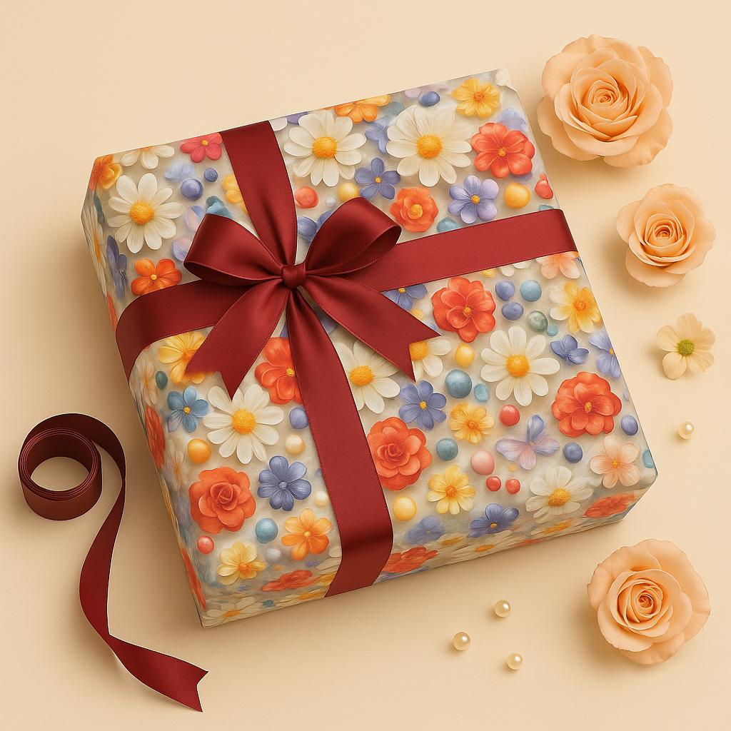 Multicolor Floral (Pack of 20 sheets) | 80 GSM | 19.5 x 27.5 inches
